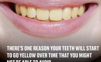 There's one reason your teeth will start to go yellow over time that you might not be able to avoid