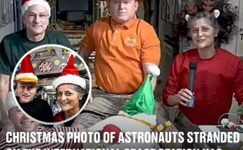 Christmas photo of astronauts stranded on the international space station has everyone wondering same thing