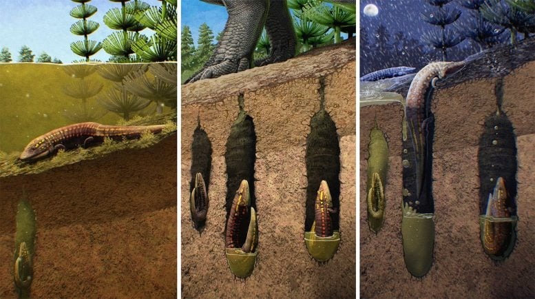 230 Million-Year-Old Salamander-Like Fossils Reveal Astonishing Survival Tactics