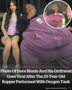 Photo of Dave Blunts and his girlfriend goes viral after the 23-year-old rapper performed with oxygen tank