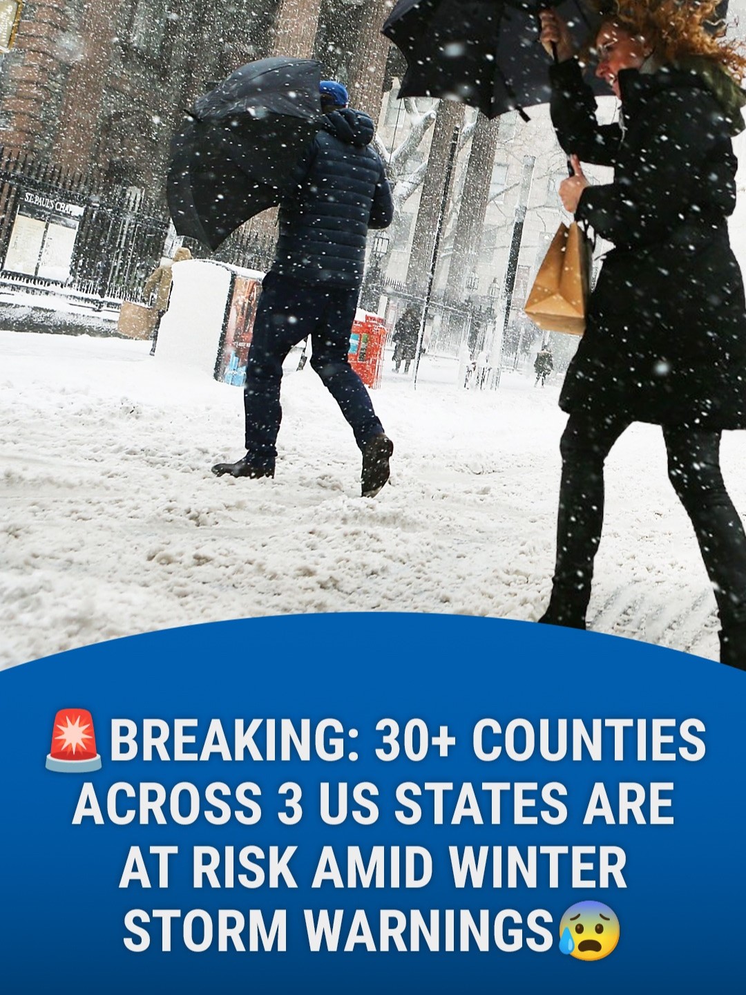 Winter Storm Warning Issued in 30+ Counties Across 3 States — Precautionary Actions Released