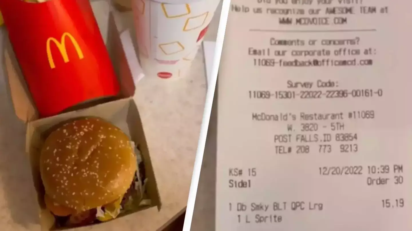 McDonald's customer shocked at 'unaffordable' price of his regular order
