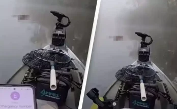 Horrifying moment man filming himself fishing finds dead body in a lake