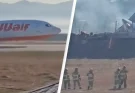 Tragic footage shows passenger plane moments before it skids off runway and explodes killing at least 167 people