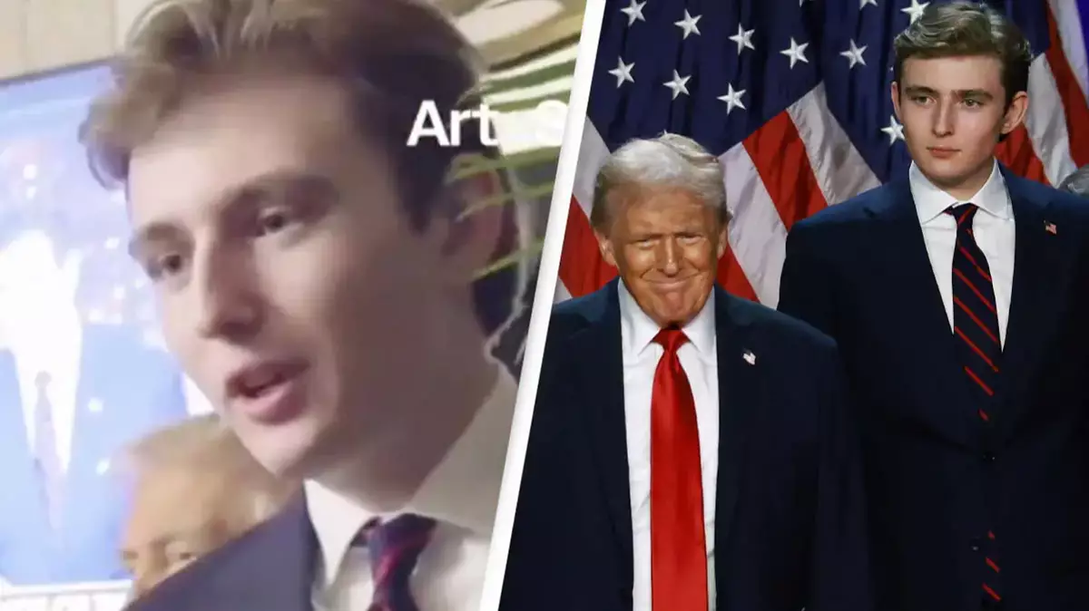 Barron Trump's voice heard for first time in years and people are surprised by what he sounds like