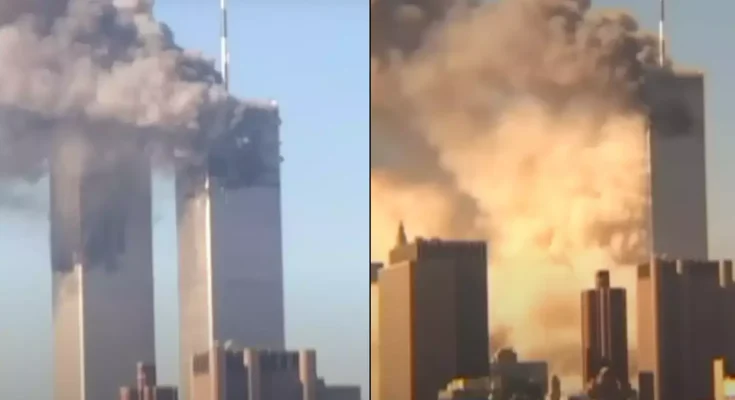 New footage of 9/11 Twin Tower collapse from 'unseen angle' was released after 23 years