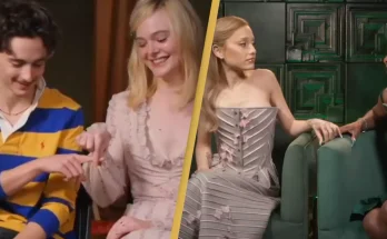 Timothée Chalamet and Elle Fanning have hilarious reaction to meeting journalist behind bizarre ‘holding space’ moment