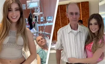 Woman dances next to elderly boyfriend's hospital bed while claiming she's been named in his will