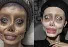 ‘Zombie’ Angelina Jolie Lookalike Shows Off Real Face After Release From Prison