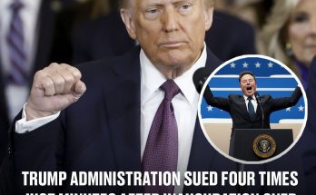 Trump administration sued four times just minutes after inauguration over Elon Musk’s DOGE They've only just started and DOGE is down one boss and up four lawsuits