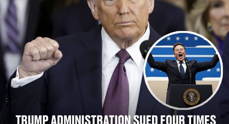 Trump administration sued four times just minutes after inauguration over Elon Musk’s DOGE They've only just started and DOGE is down one boss and up four lawsuits
