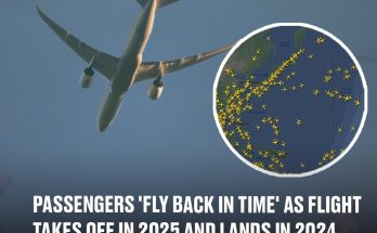 Passengers 'fly back in time' as flight takes off in 2025 and lands in 2024