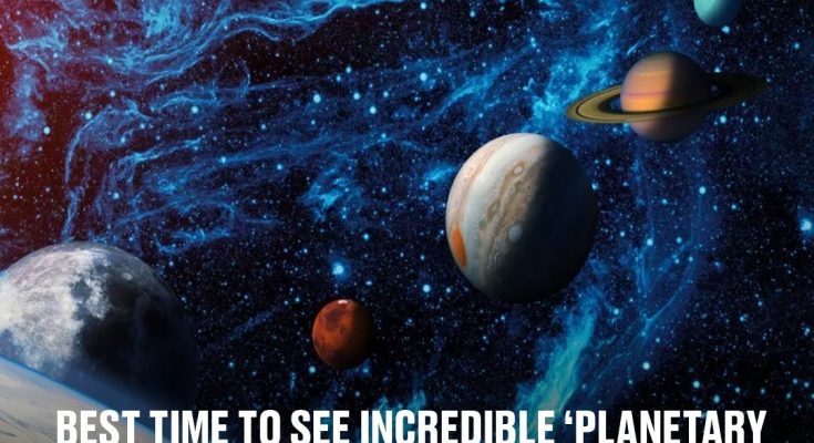 Best time to see incredible ‘planetary parade’ tonight as six planets will be visible from Earth The 'planetary parade' consists of six planets, plus a 'bonus' planet