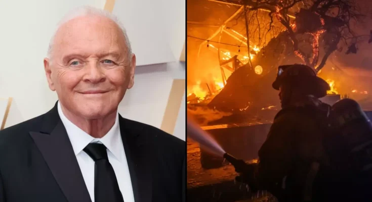 Anthony Hopkins shares important message after 'losing his own home' in the LA wildfires