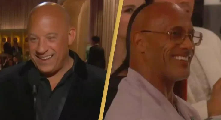 Viewers stunned as Vin Diesel calls out The Rock in ‘awkward’ moment at the Golden Globes