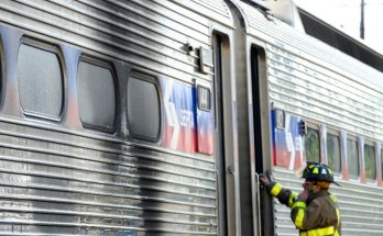 Train traveling from Pennsylvania to Delaware carrying 350 passengers bursts into flames