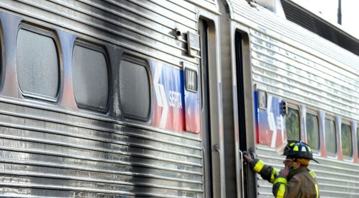 Train traveling from Pennsylvania to Delaware carrying 350 passengers bursts into flames