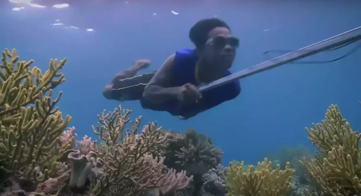 How remote tribe can swim underwater for five hours a day as incredible footage shows their ability