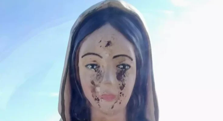 Disturbing truth behind Virgin Mary statue that 'weeps tears of blood' has finally been revealed