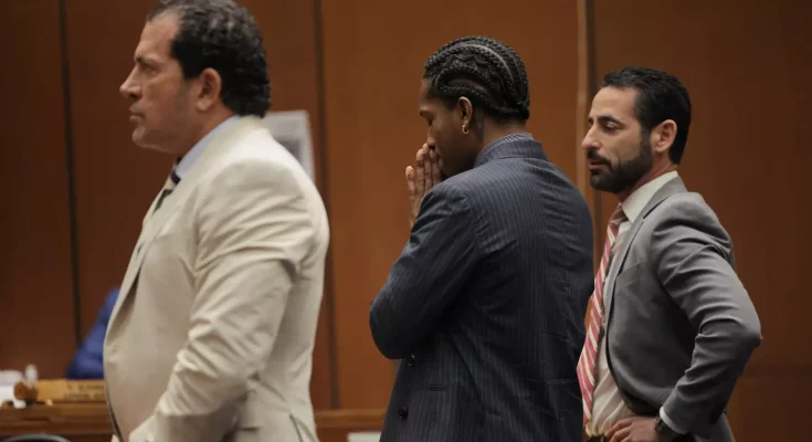 A$AP Rocky shouts poignant message to jury after leaping towards Rihanna following verdict during trial
