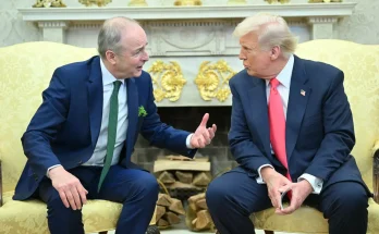 Awkward moment Donald Trump says Ireland is 'taking advantage of US' in front of shocked Irish PM