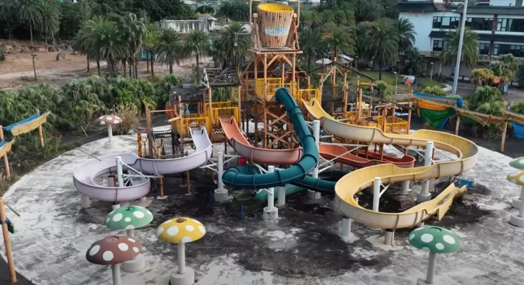 Eerie water park left abandoned for years after catastrophic explosion that caused 500 injuries and 15 deaths