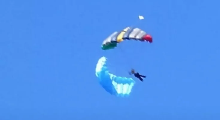 Skydiving instructor died three times and is paralysed for life after saving student when parachute malfunctioned