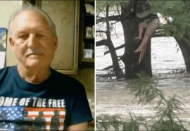 Texas family helps rescue woman clinging to tree after being swept 20 miles downriver by floodwaters