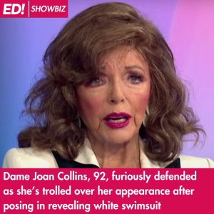 Joan Collins, 92, targeted by trolls as she poses in white swimsuit Accused of setting ‘unrealistic expectations’?