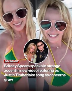 Britney Spears speaks in strange accent in new video featuring ex Justin Timberlake’s song as concerns grow
