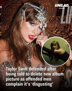 Taylor Swift defended after being told to delete new album picture as offended men complain it’s ‘disgusting’