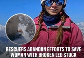 Drone footage captured her in a sleeping bag but the mission has now been stopped.