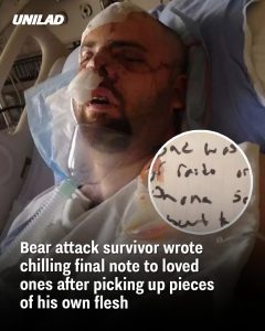 Bear attack survivor wrote chilling final note to loved ones after picking up pieces of his own flesh