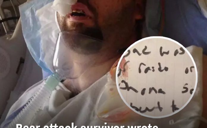 Bear attack survivor wrote chilling final note to loved ones after picking up pieces of his own flesh