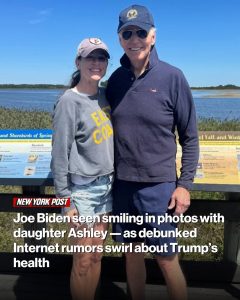 Joe Biden seen smiling in photos with daughter Ashley — as debunked Internet rumors swirl about Trump’s health