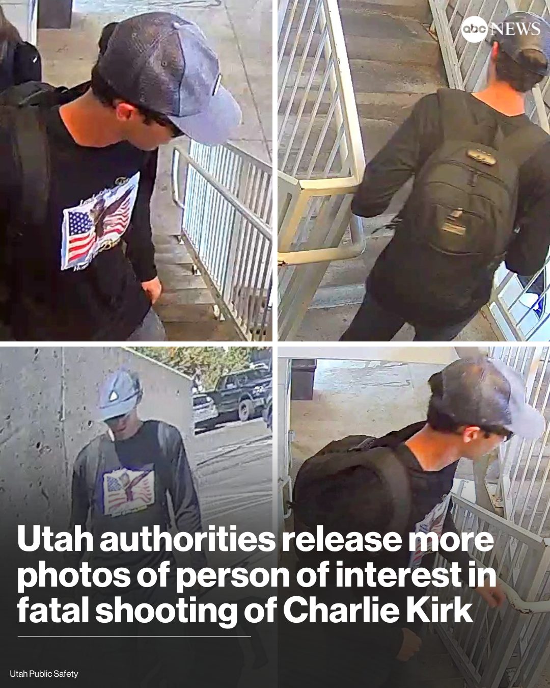 NEW: Authorities in Utah have released additional photos of the person of interest sought in connection with the fatal shooting of Charlie Kirk.